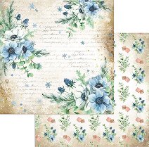 Хартия за скрапбукинг Stamperia - Зимни цветя
