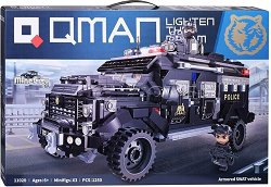 Детски конструктор брониран SWAT камион - Qman - 