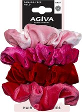 Кадифени скрънчи ластици за коса Agiva - 