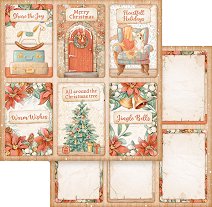 Хартия за скрапбукинг Stamperia - Коледни картички