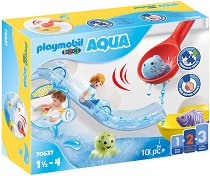 Playmobil 1.2.3 - Водна пързалка с морски животни - 