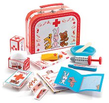 Детски ветеринарен комплект в куфарче Djeco - играчка