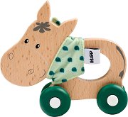 Дървена играчка за бутане магаре - Eichhorn - 