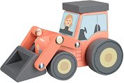 Дървен трактор с лопата - Orange Tree Toys - 