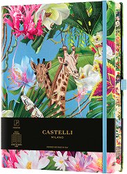 Луксозен тефтер с ластик Castelli Giraffe - 
