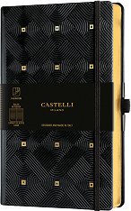 Луксозен тефтер с ластик Castelli Maya Gold - 