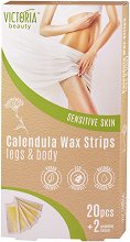 Victoria Beauty Leg & Body Calendula Wax Strips - 