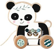 Дървена играчка за дърпане панда - Eichhorn - 