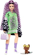 Кукла Барби с черно-бяло яке - Mattel  - 