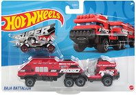 Метално камионче с количка Mattel - Baja Battalion - 