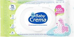 Биоразградими бебешки мокри кърпички Baby Crema - 