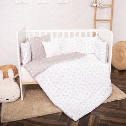 Бебешки двулицев спален комплект 4 части с обиколник Lorelli Lily - 