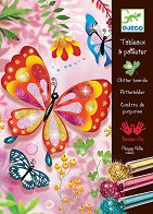 Оцветявай с брокат Djeco - Пеперуди - детски аксесоар
