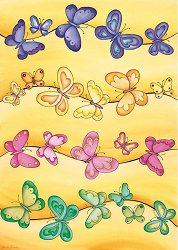 Декупажна хартия Finmark - Пъстроцветни пеперуди 214