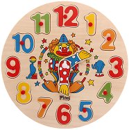 Клоун - Дървен пъзел - часовник - пъзел