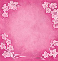 Хартия за скрапбукинг Finmark - Цветя в розово