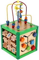 Дървен дидактически куб Pino - играчка