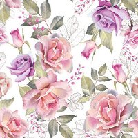 Салфетки за декупаж Ambiente - Розови рози