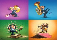 Мини пъзел - Музиканти - Жан-Жак Люп (Jean-Jacques Loup) - пъзел