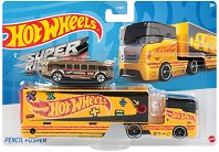 Метално камионче с количка Mattel - Pencil Pusher - 