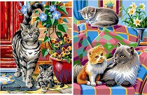 Нарисувай картина KSG Crafts - Котки - творчески комплект