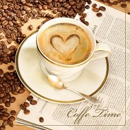 Салфетки за декупаж - Време за кафе - Пакет от 20 броя