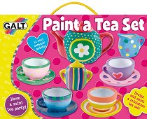 Нарисувай и оцвети Galt - Сервиз за чай - играчка