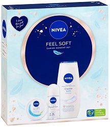 Подаръчен комплект Nivea Feel Soft - 