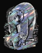 Направи холограмна гравюра Sequin Art - Полярни мечки - 