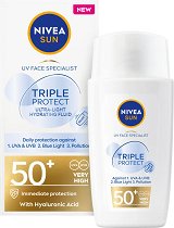 Nivea Sun Triple Protect Hydrating Fluid SPF 50+ - фон дьо тен